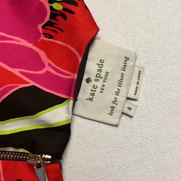Kate Spade Floral Dress w/ Ruffle Sides - Picture 5 of 6